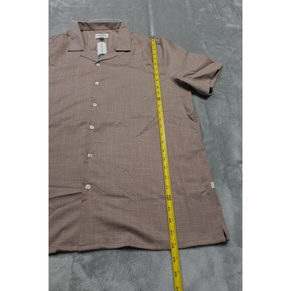 Julian & Mark Men's Size XL Dark Pink Soft Touch Stretch Crosshatch Button Shirt - Picture 2 of 8